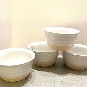 Circa Bake House Ramekin White Ceramic Cups. Set of 4.